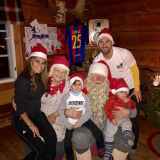 Messi família inteira e Santa foto quente